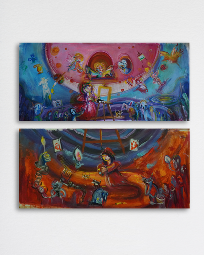 Divina comedia del arte - (Diptych)